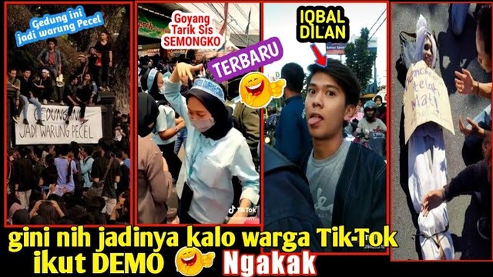 Reaction Demo - Aksi  Demo Lucu Gokil Terbaru warga TikTok saat Demo Omnibus law | REACTION !!!