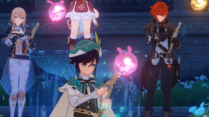 [Genshin Impact x Fengwu Poetry] It's on fire! The ultimate four-person butterfly