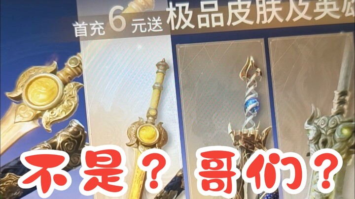 Bukan begitu, bro? Deposit pertama 6 yuan dapat skin epik? ID aku aja udah gak ada?!