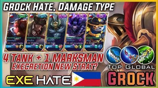 4 Tank 1 Marksman Execration New Strat, Hate GROCK | Top Global Player