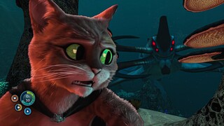 Puss in Boots in Subnautica (Death whistle meme)