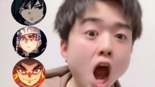 [Voice Imitation] Japanese guy imitates Demon Slayer ghosts and male pillars~