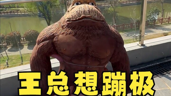 Mr. Wang bungee jumping