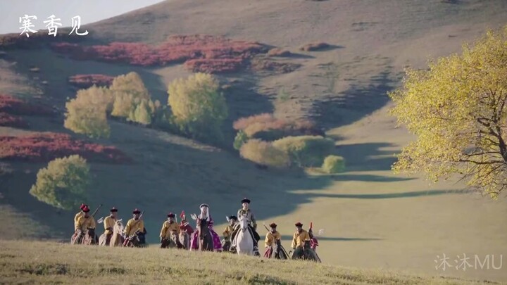 A small detail: when he goes horseback riding with others, he’s always accompanied by a large retinu
