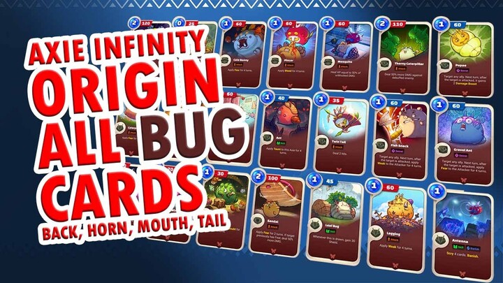 AXIE INFINITY: ORIGIN | ALL BUG CARDS COMPARISON