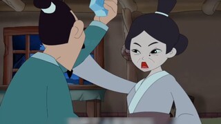 เทพเจ้ามอบหินก้อนหนึ่งให้ผู้ชาย ผู้ชายรีบนำหินนั้นใส่ลงในหม้อต้มทันที ปรากฏว่ามีเงินทองจำนวนมหาศาลกร