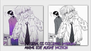 Tutorial cc coloring manga/anime edit || alight motion