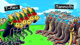 6 Mammoths Vs 6 T-Rex Trong Blox Fruits | Roblox