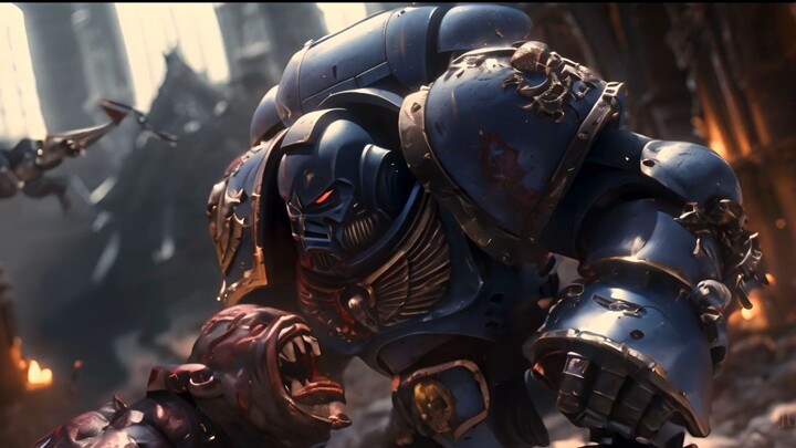AI short film "Warhammer 40K: Space Marine" reproduces the grand scene