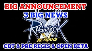 [ ENG ] Ragnarok V Retunrs - 3 BIG NEWS