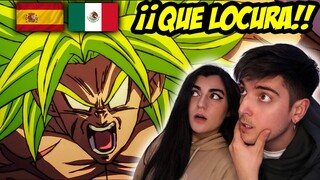 ESPAÑOLES REACCIONAN A DRAGON BALL LATINO VS ESPAÑOL |🔥GOGETA VS BROLY SSJ🔥🐲DRAGON BALL SUPER BROLY🐲