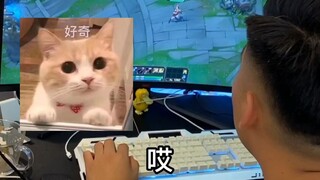 我俩玩游戏时你能不能躲远点！这把要是输了都怪你！