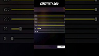 200 Sensitivity free fire || Garena OB44 update 200 sensitivity