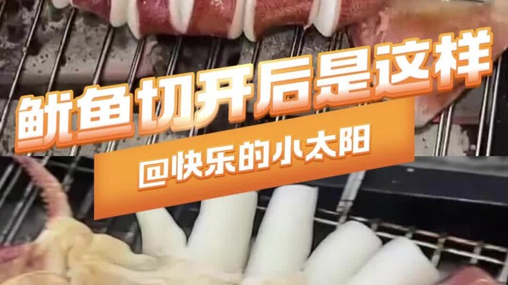 ที่แท้ปลาหมึกแบนๆ คือเนื้อปลาหมึกทั้งตัวที่ถูกผ่าออกแล้วนั่นเอง