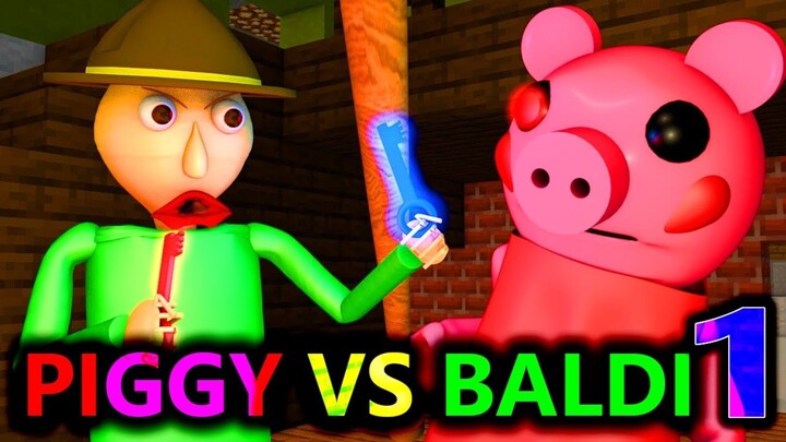 NEW PIGGY X BALDI ROBLOX ANIMATION CHALLENGE 1! (reupload) Minecraft Horror Chapter 1 Granny Game