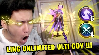 UNLIMITED ULTI! LING GW LONCAT TERUS SAMPE KELAR! - Magic Chess Mobile Legends