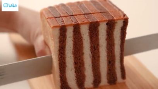 ( Eats 2 Flavors at Once ! Chocolate Loaf Bread )