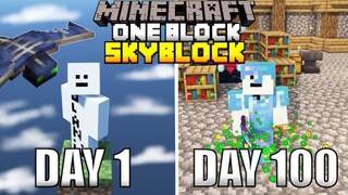 I Spent 100 Days In One Block Minecraft And Here's What Happened...