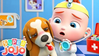 Oh No, Bingo Is Sick | JoJo and Pet Bingo Song | Super JoJo Nursery Rhymes & Kids Songs