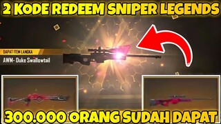 2 KODE REDEEM FREE FIRE TERBARU - DAPAT 2 AWM LEGENDARIS