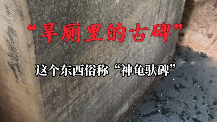 A 400-year-old ancient stele was discovered in a rural dry toilet—surprisingly, it was standing righ