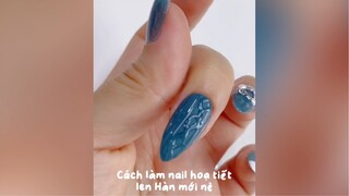 Cách làm nail hoạ tiết len Hàn