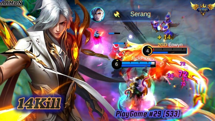 14Kills! | AAMON | PLAYGAME BUILD 29 [S33] - MLBB