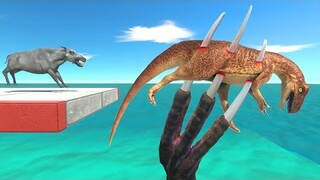 Try to Avoid Therizinosaurus Claws and Save Kong - Animal Revolt Battle Simulator