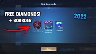 NEW! FREE EPIC SKIN AND DIAMONDS + MLBB STAR BOARDER! (LEGIT EVENT!) | Mobile Legends 2022