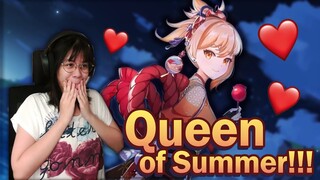 SHE'S A FIREWORK!!! Yoimiya Character Teaser - "The Queen of Summer" Reaction | Genshin Impact