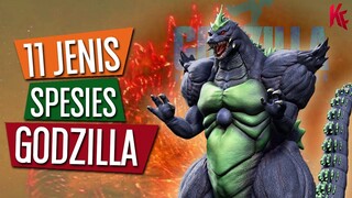 Inilah 11 Jenis GODZILLA di Dunia Kaiju!