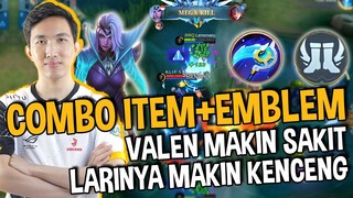 VALEN DI LATE GAME PAKE COMBO ITEM + EMBLEM INI MAKIN GADA OBAT!! - Mobile Legends