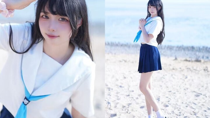 Hide and seek at the summer beach【Azusa Sakura】