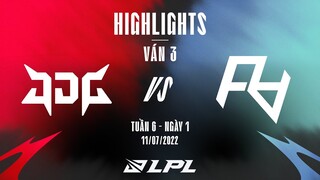 JDG vs RA | Highlights - Game 3 | Tuần 6 Ngày 1 | LPL Mùa Hè 2022