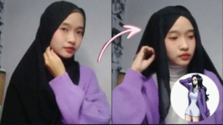 Ubah Style Hijab Jadi Nico Robin Dalam 1 Menit
