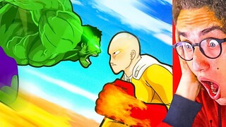 Reacting To HULK vs. ONE PUNCH MAN SAITAMA ANIMATION!