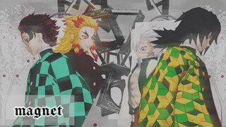【鬼滅のMMD】magnet【柱三人＋炭治郎】【スマホMMD】