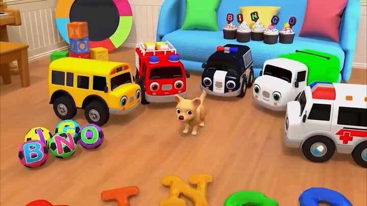Wheels on the Bus - Bingo - Nursery Rhymes & Kids Songs-(1080p)