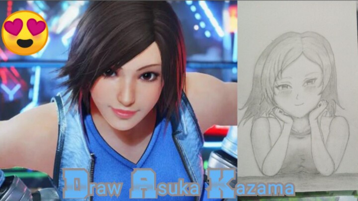 Ku Buat Karakter Cantik Ini Jadi Lebih Lebih Imut Lagi ✍🏻😍 (Asuka Kazama Draw)