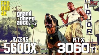 Grand Theft Auto V on Ryzen 5 5600x + RTX 3060Ti 1080p, 1440p, 2160p benchmarks!