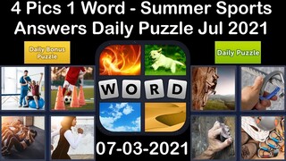 4 Pics 1 Word - Summer Sports - 03 July 2021 - Answer Daily Puzzle + Daily Bonus Puzzle