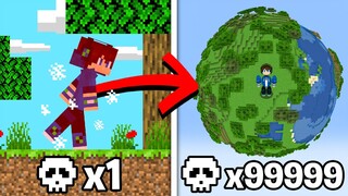 Minecraft, But Your Deaths = 2D to 3D to 4D to 5D