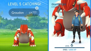 LEVEL 5 CATCHING A WEATHERED BOOSTED GROUDON IN POKEMON GO 2018