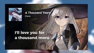 lagu: A thousand years elaina cover menurut kalian ini lagu konsep nya apa?