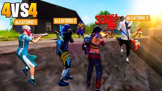 CARREGUEI OS ALEATÓRIOS EM PARTIDAS SUPER DIFÍCEIS!! FREE FIRE MOBILE