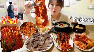 Mukbang | 실비김치 먹고 싶어서 대전 다녀왔어요..🤣 인생 소머리국밥 | 선화동 소머리국밥, 실비파김치 | Spicy SILVI Kimchi