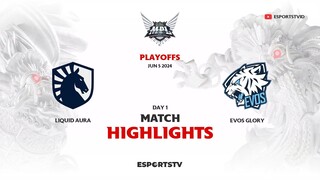 Team Liquid Aura vs EVOS Glory HIGHLIGHTS MPL ID S13 PLAYOFFS | EVOS VS TLID ESPORTSTV