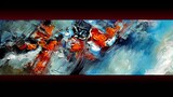 Belajar Melukis Abstrak - Abstract Art Painting - Volcano