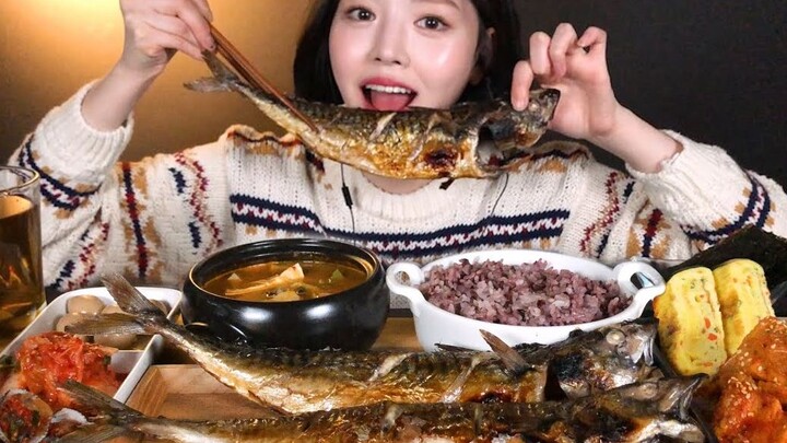 【Boki subtitle Mandarin】Wen Fuhui — ikan tenggiri bakar, telur gulung, daging babi goreng kimchi, na