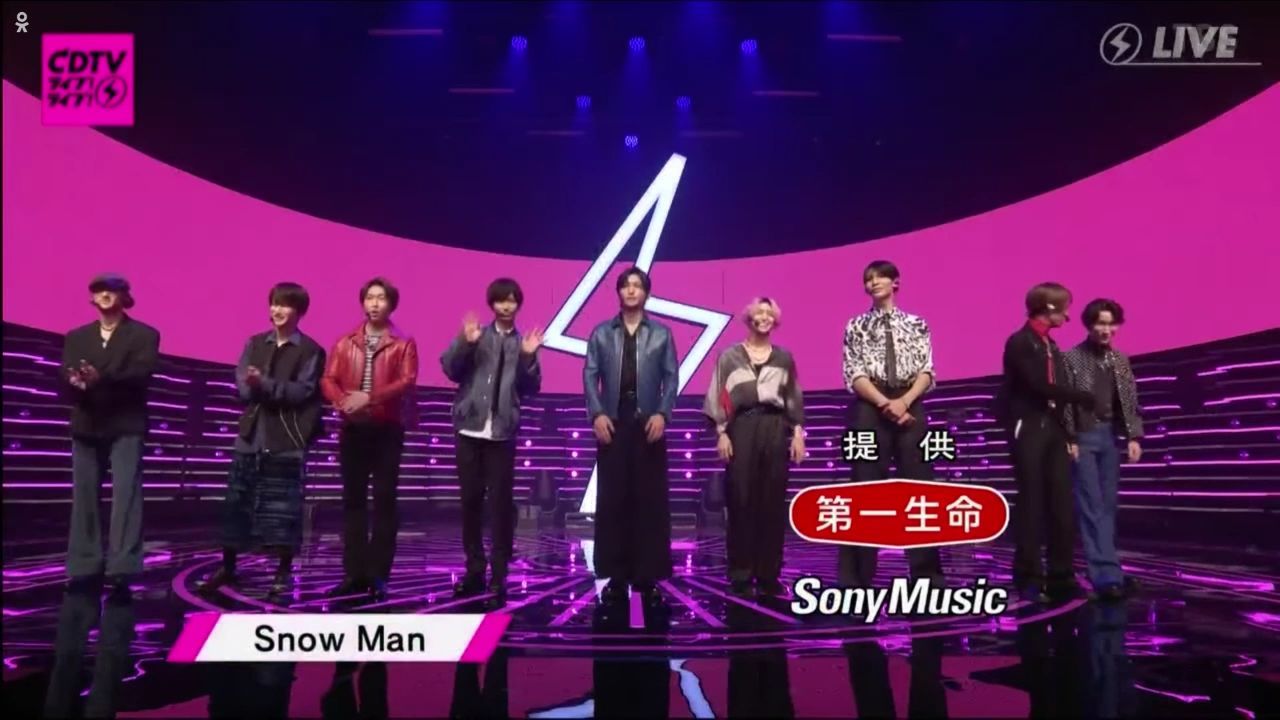 230409 CDTVライブ！ Snow Man - Dangerholic Stage - BiliBili